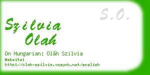 szilvia olah business card